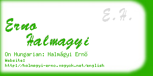 erno halmagyi business card