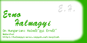 erno halmagyi business card